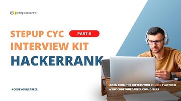 Interview Preparations | Hacker Rank | codeyourcareer | #stepupcyc #codeyourwaytosuccess
