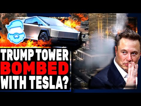 Trump Tower Terror? Tesla Cybertruck EXPLODES Out Front Of Trump Tower In Las Vegas! Is It A Message