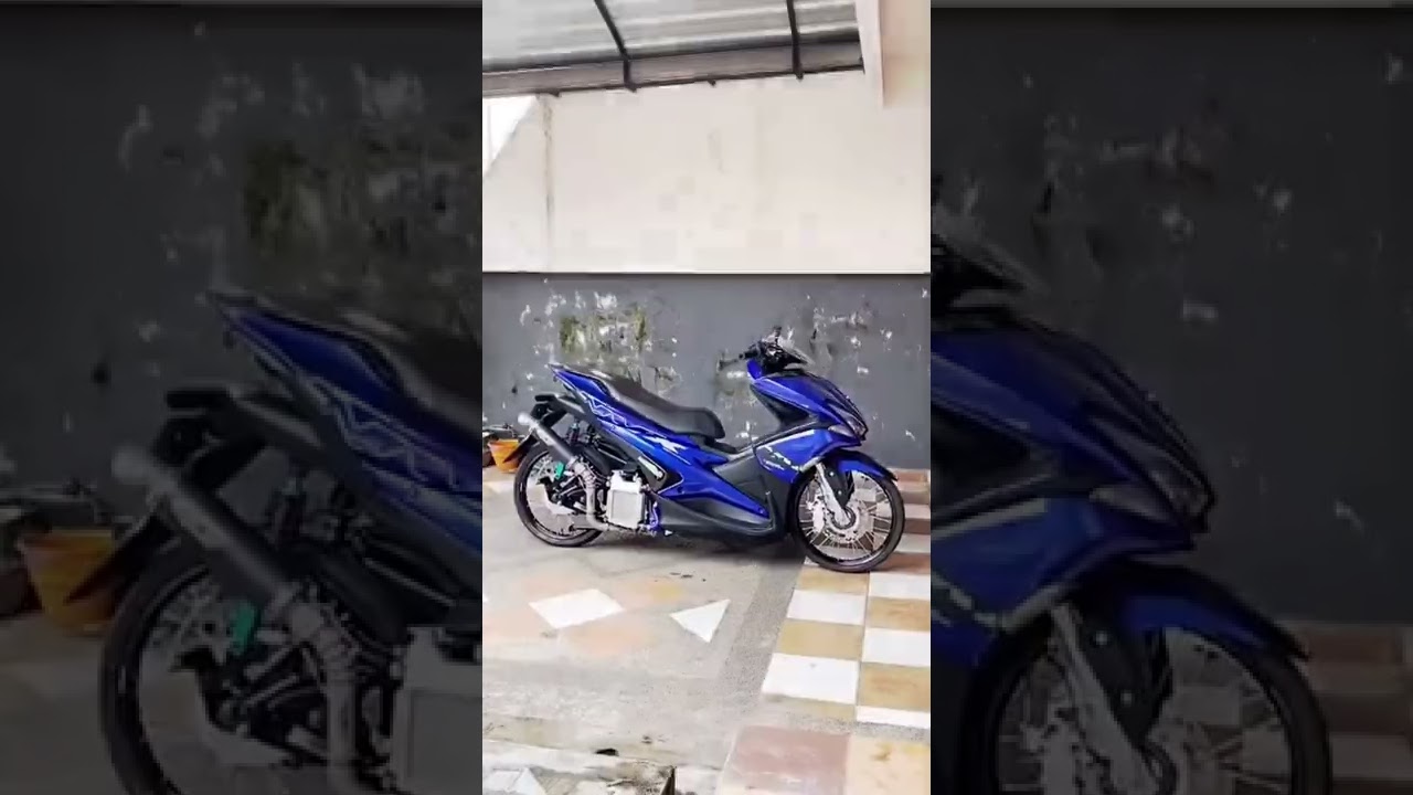 modifikasi aerox ring 17 ban cacing 