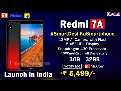 Redmi 7A - भारतात लॉन्च अधिकृत पुष्टी | Redmi 7A किंमत, संपूर्ण तपशील, AI कॅमेरा