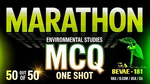 BEVAE -181Environmental studies MCQ practice marathon , important questions#ignou
