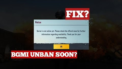 FINALLY BGMI UNBAN SERVER NOT ONLINE YET PROBLEM SOLVED