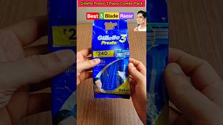 Gillette Presto 3 Razor Combo Pack Review 🪒 3 Blade Disposable Razor For Men