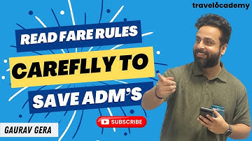 Amadeus Session 31 | How to read Fare Rules | Special Cases | Save Losses | GDS learning | Travel