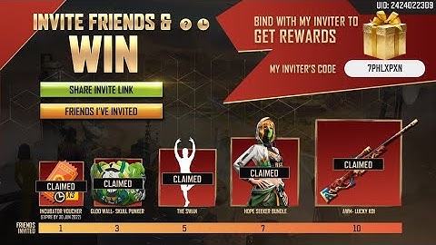 HOW TO COMPLETE INVITE FRIENDS & WIN NEW EVENT | HOW TO GET BIND WITH MY FRIENDS INVITER #freefire