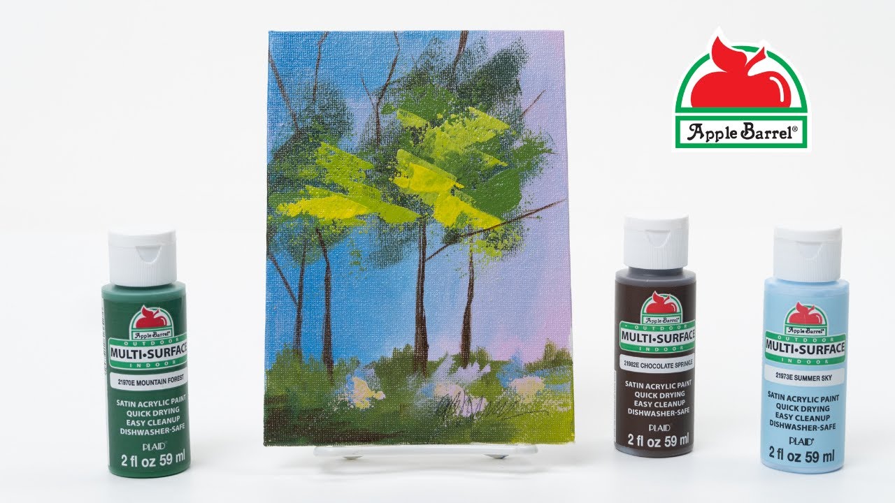 Learn to Paint a Mini Landscape with Apple Barrel Paint 