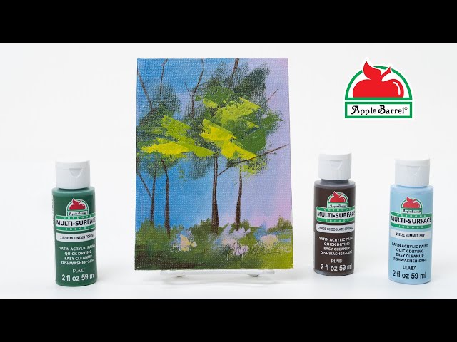 Learn to Paint a Mini Landscape with Apple Barrel Paint 