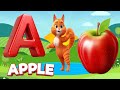 Phonics Song 2 with TWO Words in 3D - A For Airplane - ABC Alphabet Songs with Sounds for Childrens
