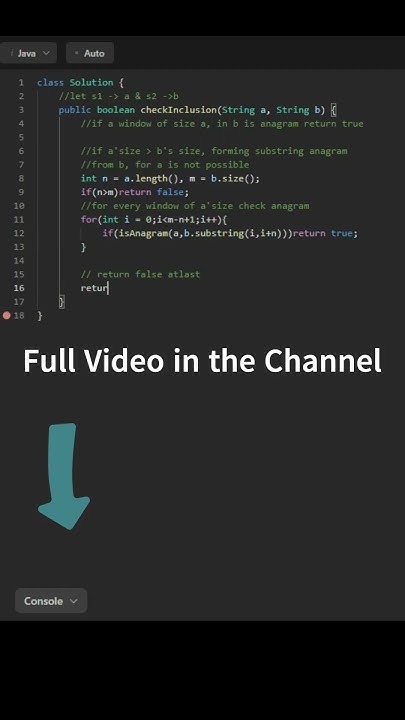 567. Permutation in String(Java) in less than 60 seconds - YouTube