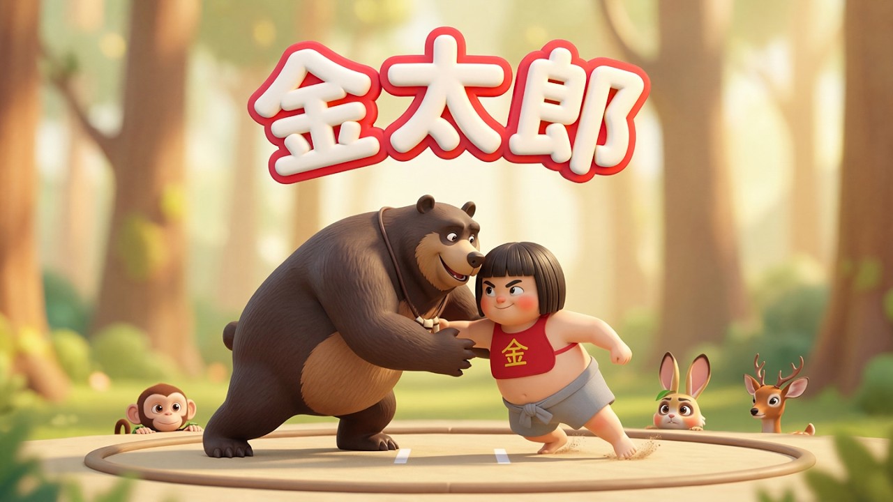 【童話アニメ】きんたろう｜つよくてもやさしくできる？｜子ども向け3D絵本