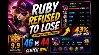 Ruby MVP Tanked 43% Damage! | Insane 46-44 Clutch Victory | MLBB EXP Lane
