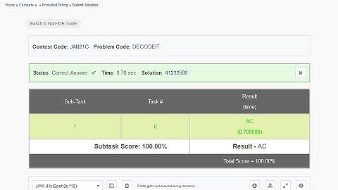 January Long Challange 2021 DECODEIT Codechef Solution in Java