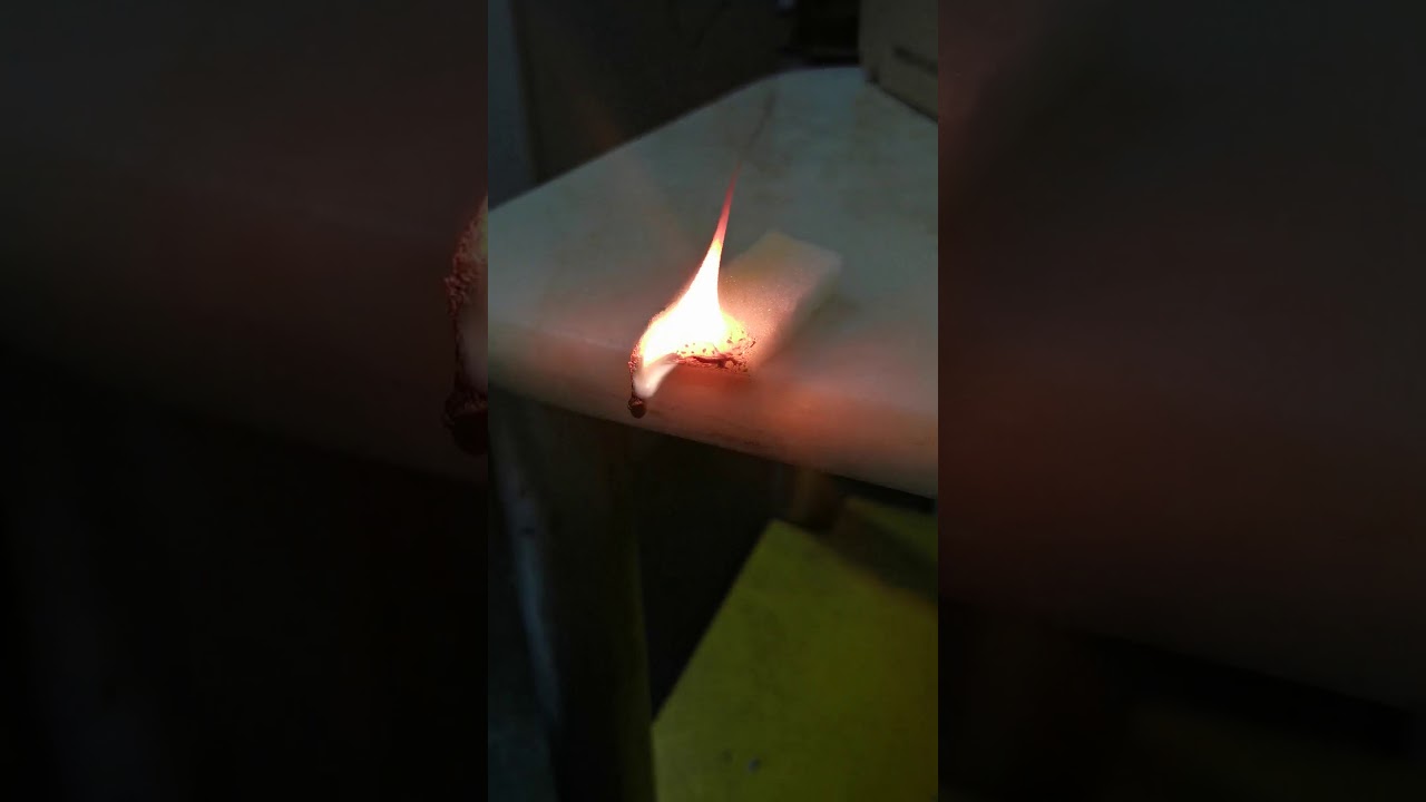 Fire retardant foam - burn test (2)