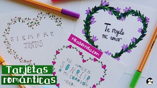 TARJETAS HECHAS A MANO CON FRASES DE AMOR 2 ? IDEAS PARA REGALAR a tu  novio - YouTube