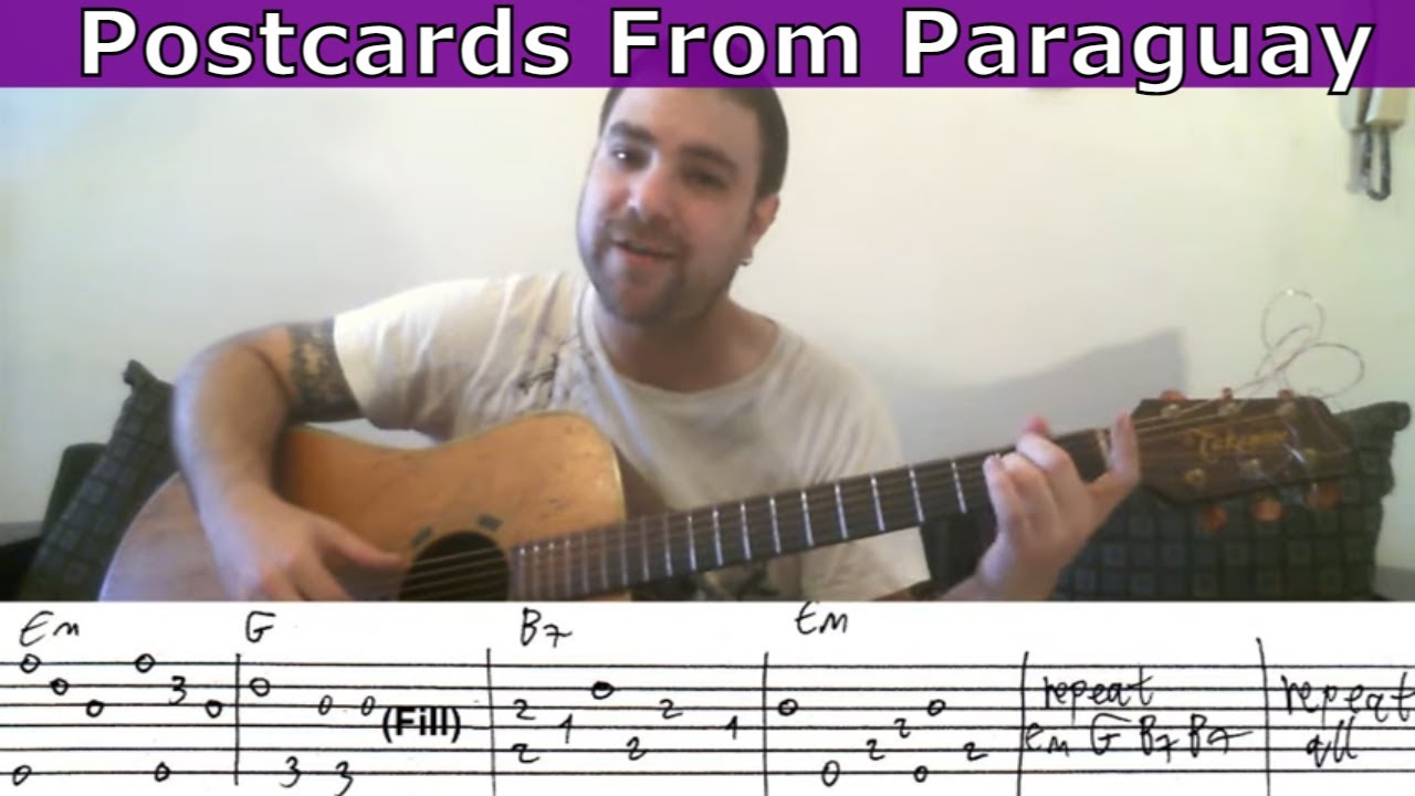 Tutorial Postcards From Paraguay (Mark Knopfler) Fingerstyle Guitar