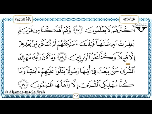 Juz 20 Tilawat al-Quran al-kareem (al-Hadr) class=