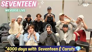 Download lagu ✨(ALL SUB) SEVENTEEN WEVERSE LIVE 🥳💎🎉(05.07.26) 4000 days~ #weverse