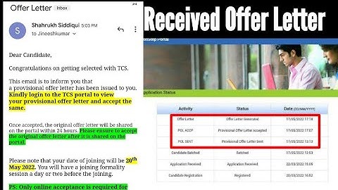 TCS OFFER LETTER UPDATE TODAY