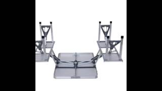 This folding table and chair set is ideal for camping or having a rest in the garden, yard, park, etc. http://www.costway.com/outdoor-