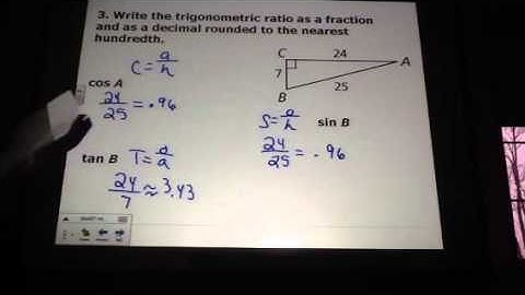 McCrory Geometry 8-2 Trigonometric Ratios