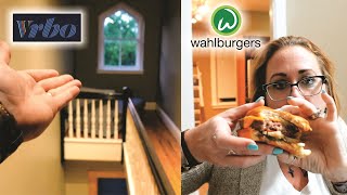 Vrbo Tour! l 3 Story Brownstone In Springfield, MA l First Time Having Wahlburgers...yikes