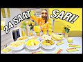 24 SAAT HER ŞEY SARI CHALLENGE! **SARI YEMEKLER SARI TELEFON SARI SAAT** Dobişko Tv