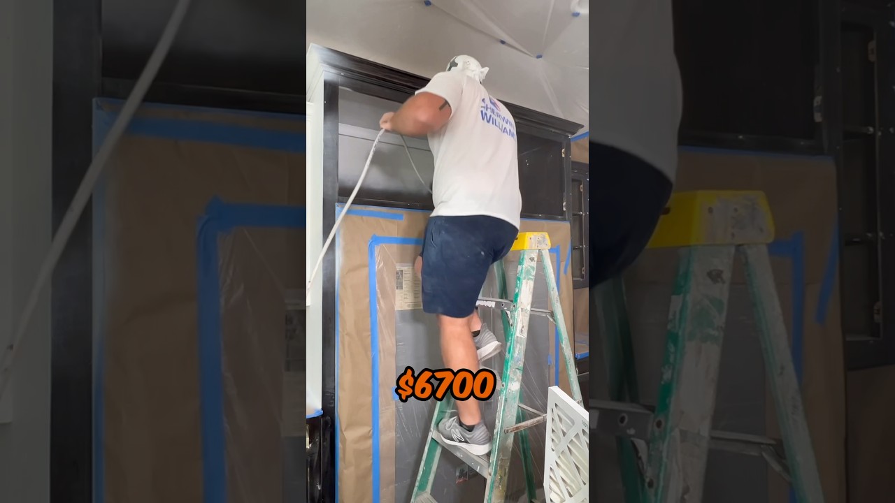 This is how much we charge to paint kitchen cabinets