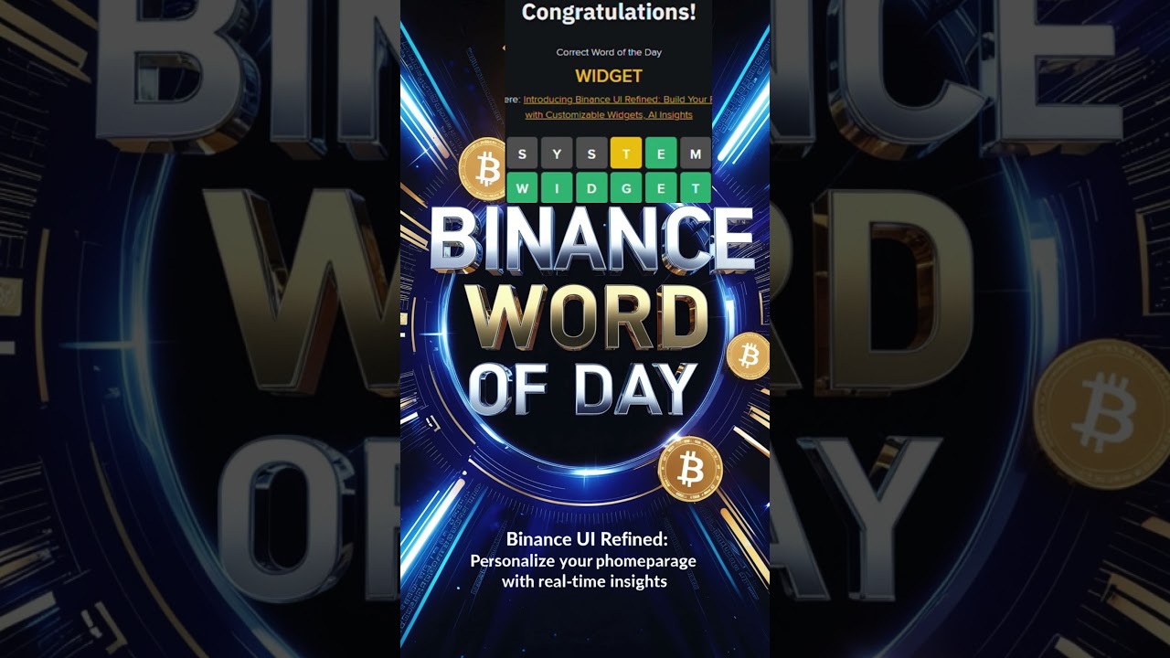 ✨ PALABRA del DÍA de BINANCE 💎  🔐Binance UI Refined 🚀 Binance UI Refined Personalize Your Homepag