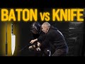 Baton vs knife  self defense techniques by nick drossos