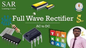 Full Wave Rectifier | AC to DC Conversion | Tinkercad | EPL Lab | SAR Learning Center