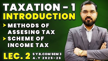 Introduction Lec-2 | S Y B Com Sem-3 | Taxation-1 | Assessment Year 2025-2026 | By Suresh Sir