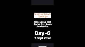 Day-6 🚀 Fixing Spring Boot Startup Error & Auto Data Loading #challenge #ai #microservices #java
