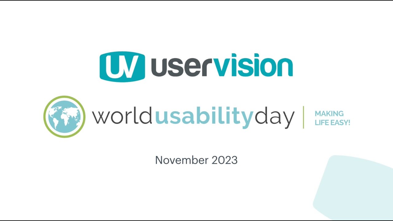 World Usability Day 2023 at User Vision YouTube