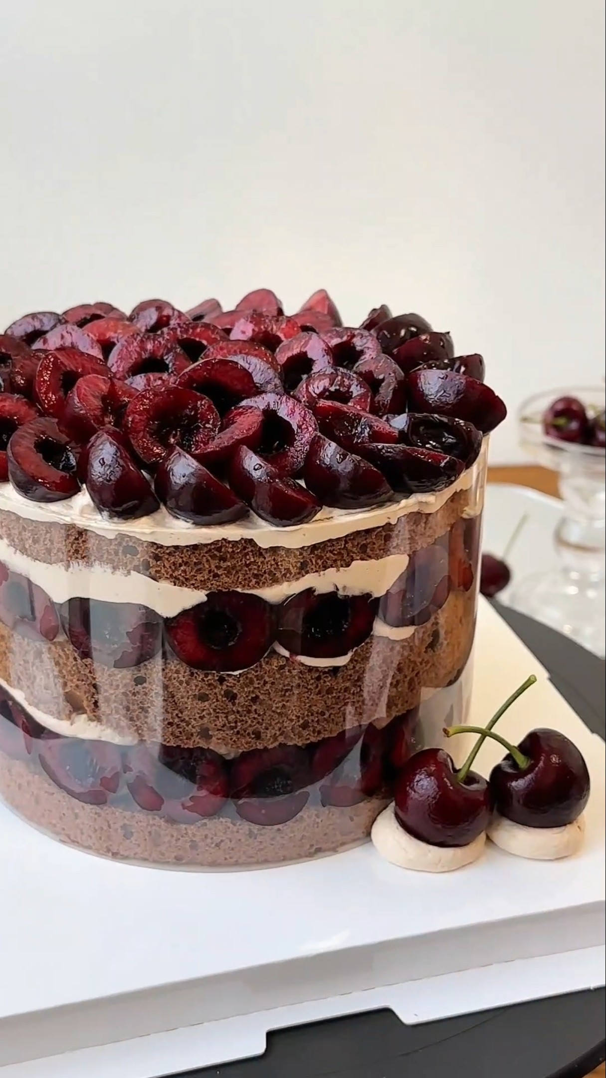 Immersive｜Making Cherry Cake~ Daily life of bakers in cherry season Pure animal cream cake
