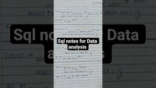 SQL notes for Data analysis 💫 #coding #python