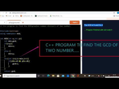 C++ Program to find the GCD of two number || c++ tutorial for beginner||GCD Of Two Number