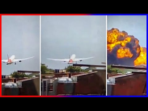 FALL IMAGE!! Air India Plane Crash in Ahmedabad | Meghaninagar Flight Crash During Takeoff