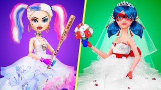 12 Trucos y Manualidades para Barbie / Ladybug Vs Harley Quinn