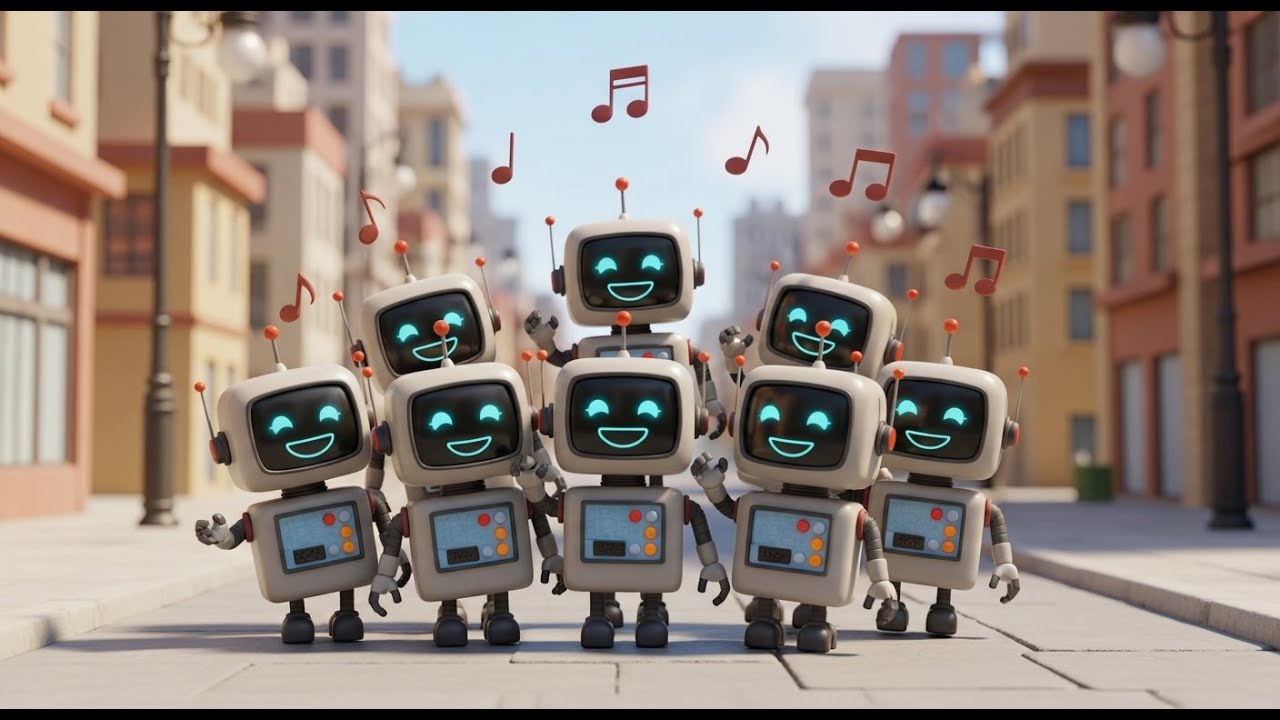 Подсчёт роботов в городе | Лучшая коллекция детских стишков и песен