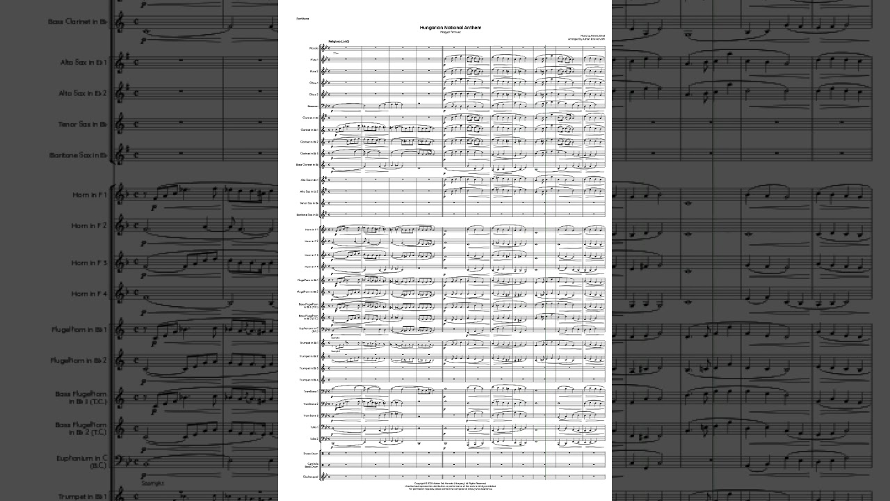 Hungarian National Anthem for Concert Band (arranged by Adrian Erik Horvath)