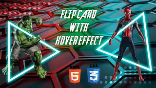 Create Flip Card Hover Effect with HTML & CSS