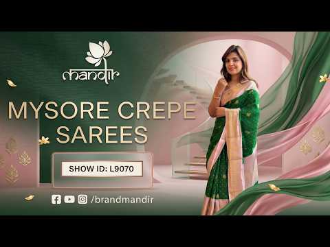 Mysore Crepe Sarees Collection | WhatsApp Number 733 733 7000 | Brand Mandir Sarees
