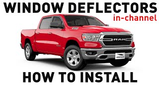 How to install Shatterproof InChannel Window Deflectors for  Dodge RAM 1500 Crew Cab 20192023