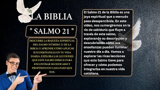 LIBRO DE LOS SALMOS: &quot; SALMO 21👉150 &quot; ALABANZA POR HABER SIDO LIBRADO DEL ENEMIGOAL MÚSICO PRINCIPAL