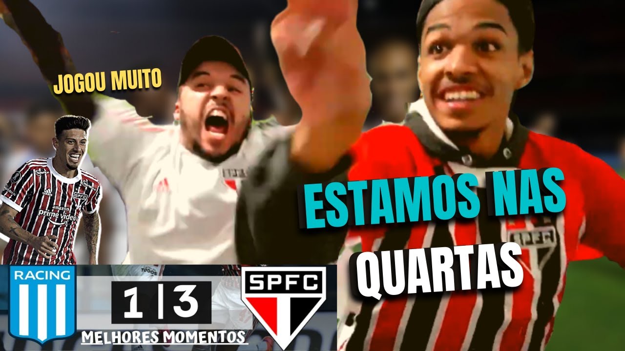 REACT RACING 1 X 3 SÃO PAULO - ESTAMOS NA QUARTAS DA LIBERTADORES - YouTube