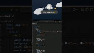 Dark Mode Toggle With Animation | HTML CSS JS Website Trick🔥