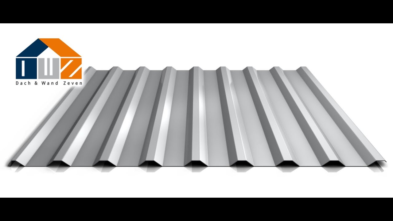 Dwz Trapezblech Pa20 1100tra Mit 25 Âµm Polyester Beschichtung Youtube