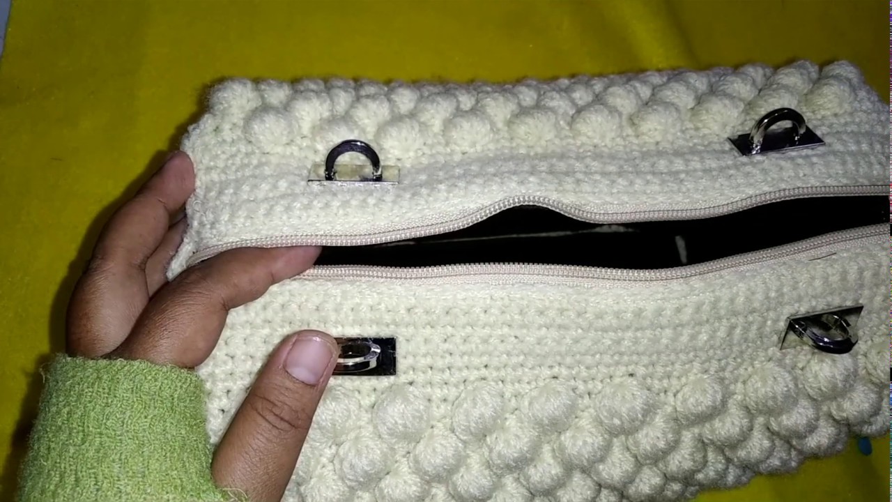 Crochet || Tutorial tas rajut pesta motif bubble part 2