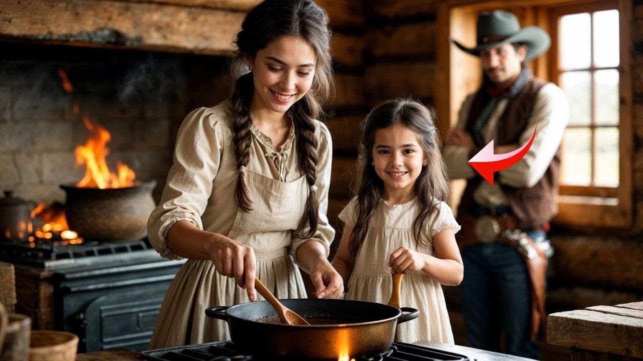 Sie klopfte und sagte: „Man sagte, Sie suchen eine Köchin“ – der Cowboy sah ihre Tochter dahinter…