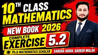 Class 10 Math Exercise 5.2 New Book 2026 | 10th Class Math Chapter 5 Ex 5.2 | English-Urdu Medium